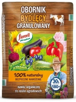 Florovit Naturalny Obornik Bydlęcy Granulowany 10L (Czysty Bio-Nawóz)